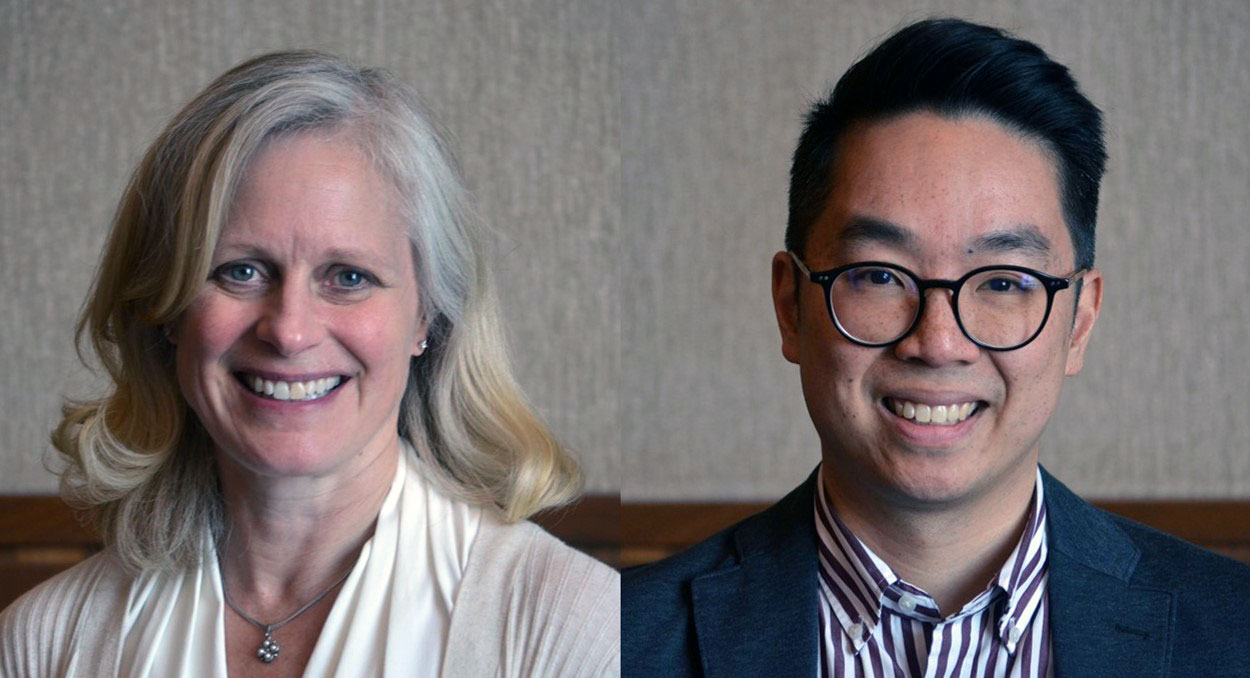 Portrait of Dr. Melanie Bodnar and Dr. Matthew Yan, side by side