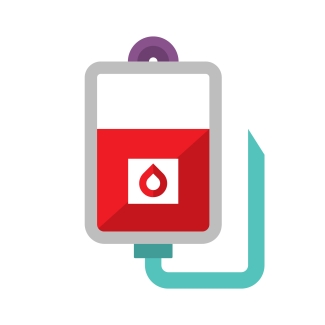 Blood donation bag icon