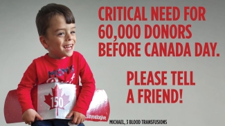 Michael, three blood transfusions