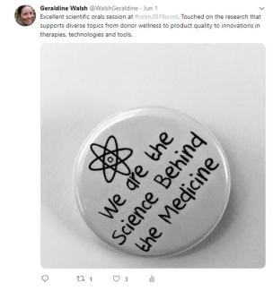 Button that reads We are the science behind the medicine