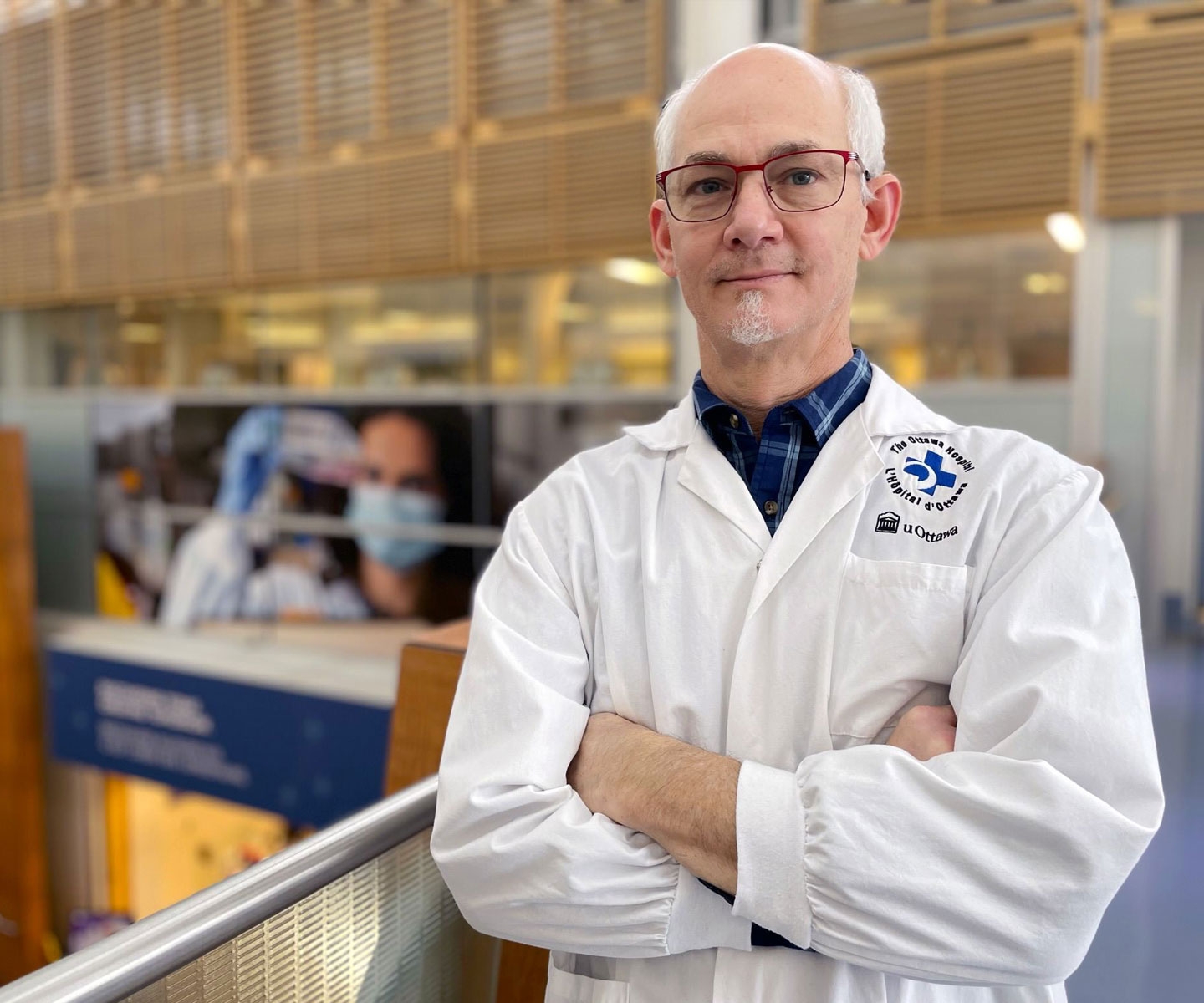 Researcher in lab coat