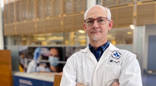 Researcher in lab coat