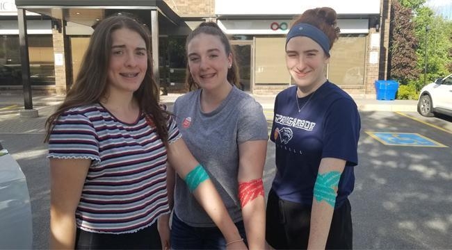 Donating Triplets - Girls with Bandages