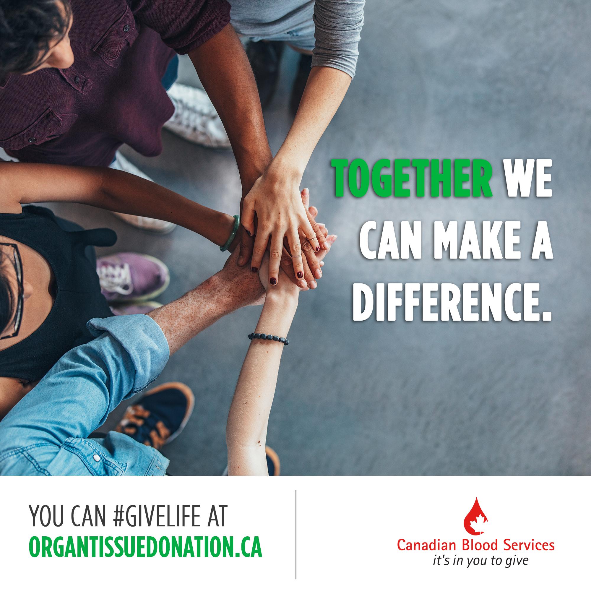 National Organ and Tissue Donation Awareness Week | Canadian Blood Services